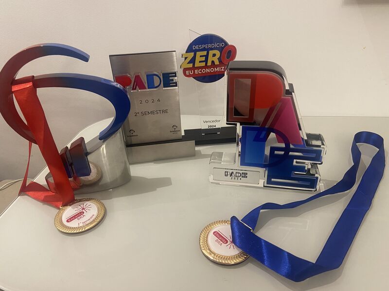 Troféus de premiação de equipe PADE